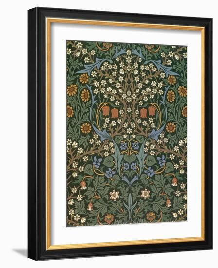 'Blackthorn' Wallpaper, Designed by William Morris (1834-96), 1892-William Morris-Framed Giclee Print