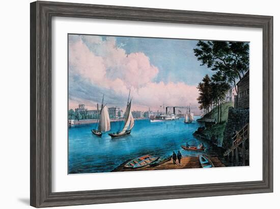 Blackwell Island-Currier & Ives-Framed Art Print