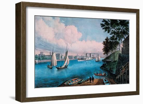 Blackwell Island-Currier & Ives-Framed Art Print