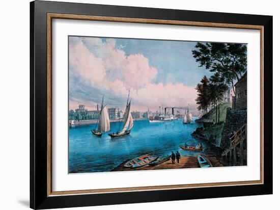 Blackwell Island-Currier & Ives-Framed Art Print