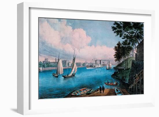 Blackwell Island-Currier & Ives-Framed Art Print