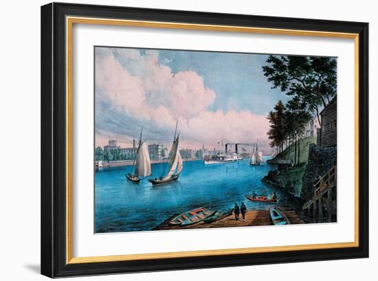 Blackwell Island-Currier & Ives-Framed Art Print