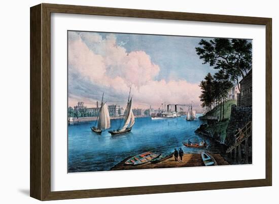 Blackwell Island-Currier & Ives-Framed Art Print