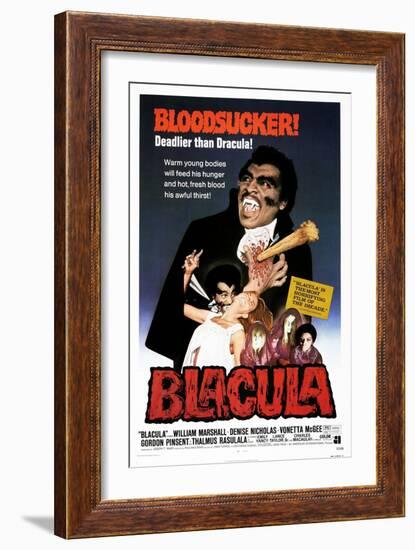 Blacula, US poster, William Marshall, 1972-null-Framed Art Print