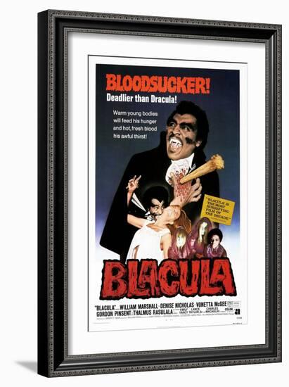 Blacula, US poster, William Marshall, 1972-null-Framed Art Print