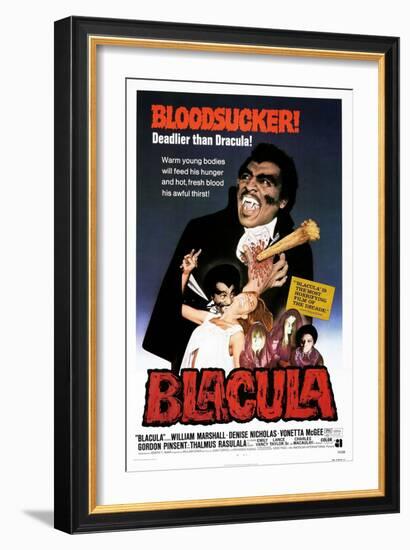 Blacula, US poster, William Marshall, 1972-null-Framed Art Print