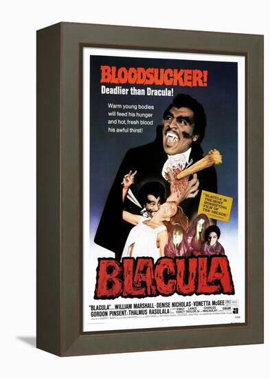 Blacula, US poster, William Marshall, 1972-null-Framed Stretched Canvas