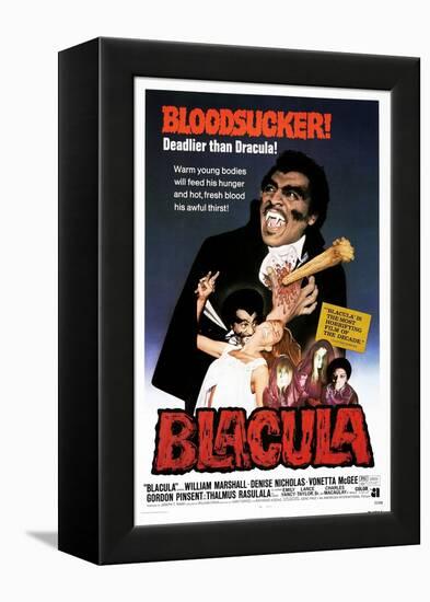 Blacula, US poster, William Marshall, 1972-null-Framed Stretched Canvas