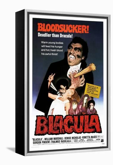 Blacula, US poster, William Marshall, 1972-null-Framed Stretched Canvas