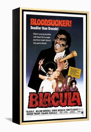 Blacula, US poster, William Marshall, 1972-null-Framed Stretched Canvas