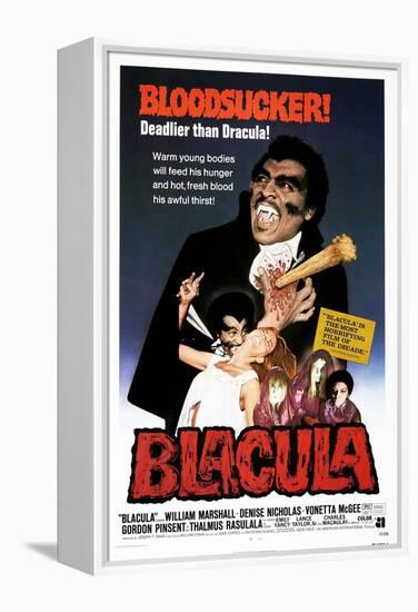 Blacula, US poster, William Marshall, 1972-null-Framed Stretched Canvas