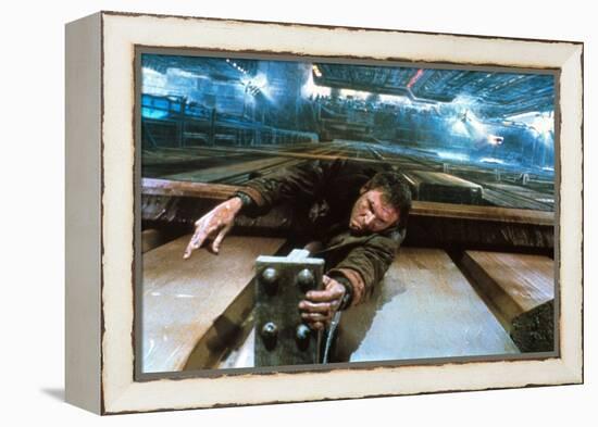 BLADE RUNNER, 1981 directed by RIDLEY SCOTT Harrison Ford (photo)-null-Framed Stretched Canvas