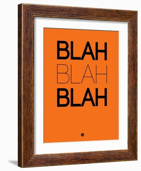 Blah Blah Blah Orange-NaxArt-Framed Art Print