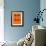 Blah Blah Blah Orange-NaxArt-Framed Art Print displayed on a wall