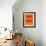 Blah Blah Blah Orange-NaxArt-Framed Art Print displayed on a wall