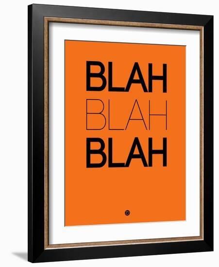 Blah Blah Blah Orange-NaxArt-Framed Art Print