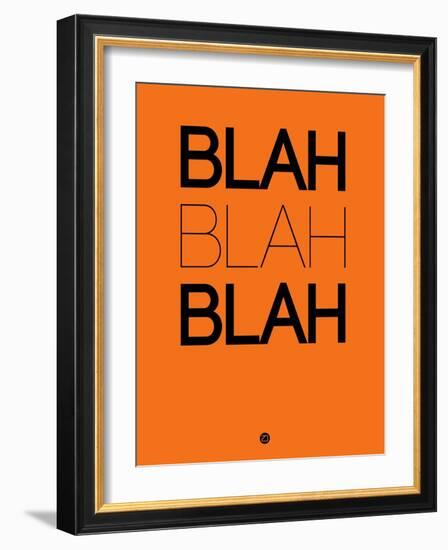 Blah Blah Blah Orange-NaxArt-Framed Art Print