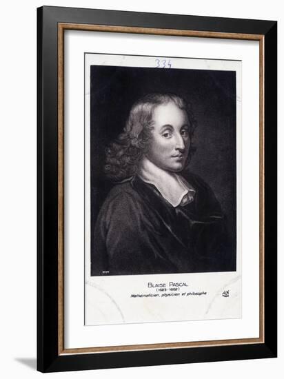 Blaise Pascal Engraving-Henry Hoppner Meyer-Framed Giclee Print