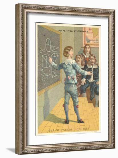 Blaise Pascal, French Physicist and Mathematician-null-Framed Giclee Print