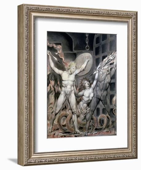 Blake: Satan-William Blake-Framed Giclee Print