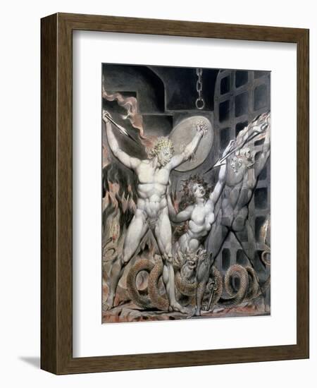Blake: Satan-William Blake-Framed Giclee Print