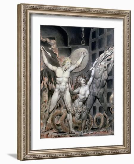 Blake: Satan-William Blake-Framed Giclee Print