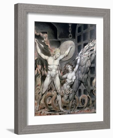 Blake: Satan-William Blake-Framed Giclee Print