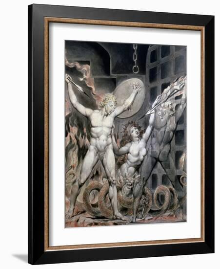 Blake: Satan-William Blake-Framed Giclee Print