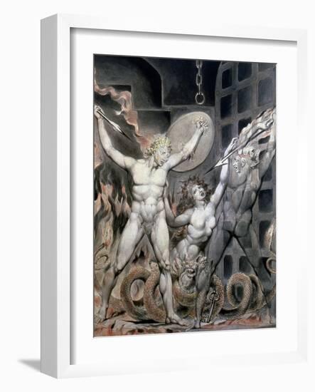 Blake: Satan-William Blake-Framed Giclee Print