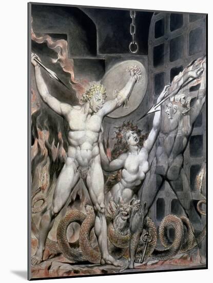 Blake: Satan-William Blake-Mounted Giclee Print