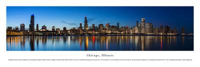 Chicago Shoreline at Night - Unframed-Blakeway James-Art Print