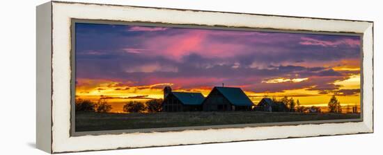 Blanchards home at Sunset, Hastings Mesa Colorado near RIDGWAY, COLORADO-Panoramic Images-Framed Premier Image Canvas
