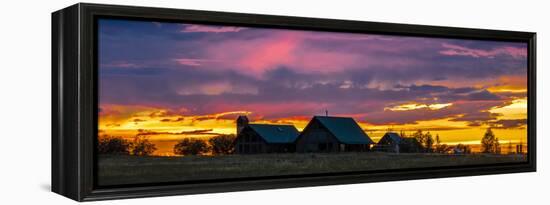 Blanchards home at Sunset, Hastings Mesa Colorado near RIDGWAY, COLORADO-Panoramic Images-Framed Premier Image Canvas