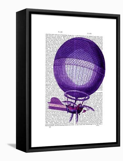 Blanchards Hydrogen (Purple) Hot Air Balloon-Fab Funky-Framed Stretched Canvas