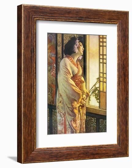 Blanche Bates in the Stage Play Madam Butterfly by Long and Belasco on Which the Opera is Based-Sigismond De Ivanowski-Framed Photographic Print