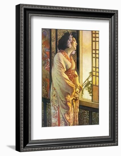 Blanche Bates in the Stage Play Madam Butterfly by Long and Belasco on Which the Opera is Based-Sigismond De Ivanowski-Framed Photographic Print