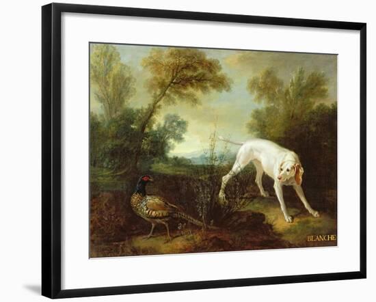 Blanche, Bitch of the Royal Hunting Pack-Jean-Baptiste Oudry-Framed Giclee Print