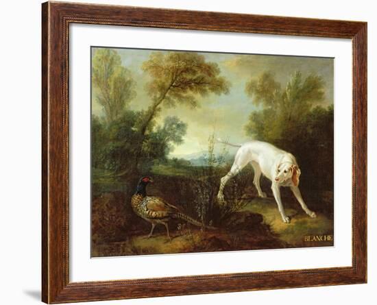 Blanche, Bitch of the Royal Hunting Pack-Jean-Baptiste Oudry-Framed Giclee Print