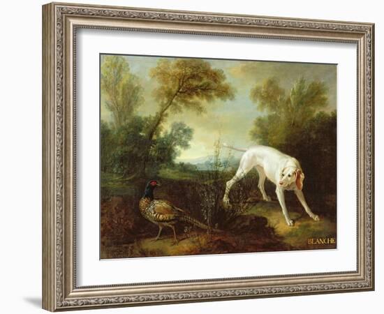 Blanche, Bitch of the Royal Hunting Pack-Jean-Baptiste Oudry-Framed Giclee Print