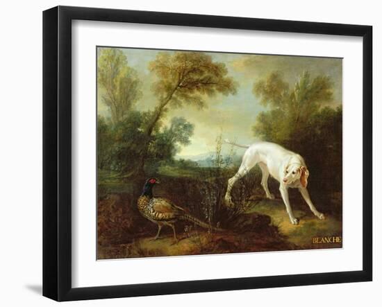 Blanche, Bitch of the Royal Hunting Pack-Jean-Baptiste Oudry-Framed Giclee Print