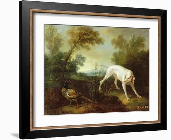 Blanche, Bitch of the Royal Hunting Pack-Jean-Baptiste Oudry-Framed Giclee Print