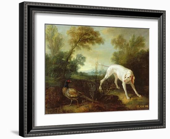 Blanche, Bitch of the Royal Hunting Pack-Jean-Baptiste Oudry-Framed Giclee Print