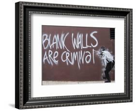 Blank Walls Are Criminal-Banksy-Framed Giclee Print
