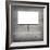 Blank White Board in a Grungy Concrete Room-landio-Framed Art Print