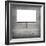 Blank White Board in a Grungy Concrete Room-landio-Framed Art Print