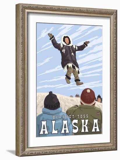 Blanket Toss, Barrow, Alaska-Lantern Press-Framed Art Print