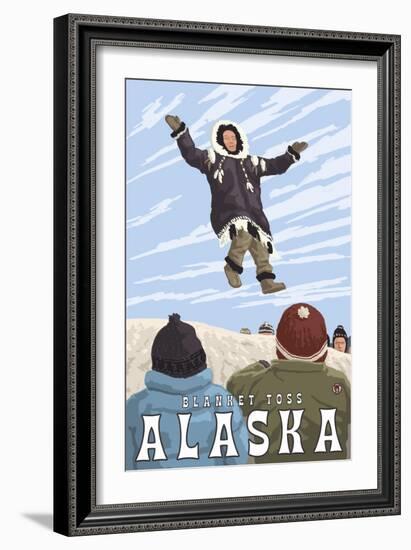 Blanket Toss, Barrow, Alaska-Lantern Press-Framed Art Print