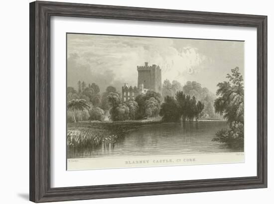 Blarney Castle in County Cork-William Henry Bartlett-Framed Giclee Print