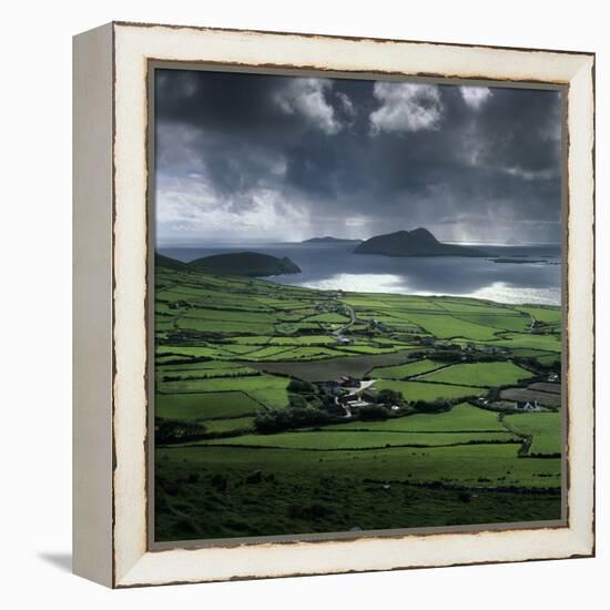 Blasket Sound to Blasket Islands and Slea Head, Dingle Peninsula, Munster, Republic of Ireland-Stuart Black-Framed Premier Image Canvas