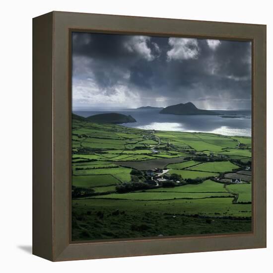 Blasket Sound to Blasket Islands and Slea Head, Dingle Peninsula, Munster, Republic of Ireland-Stuart Black-Framed Premier Image Canvas